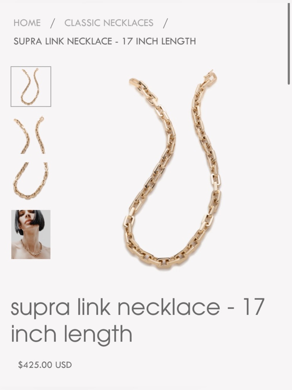 Eddie Borgo 17” Supra Link Necklace - Picture 5 of 5